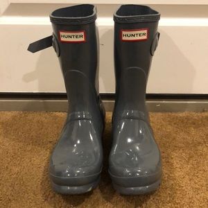 Women’s original short gloss rain boot in gray